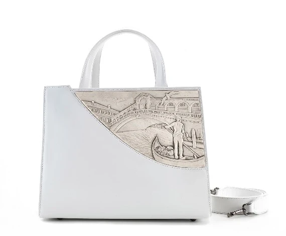 VENICE<br>Bag city collection medium white