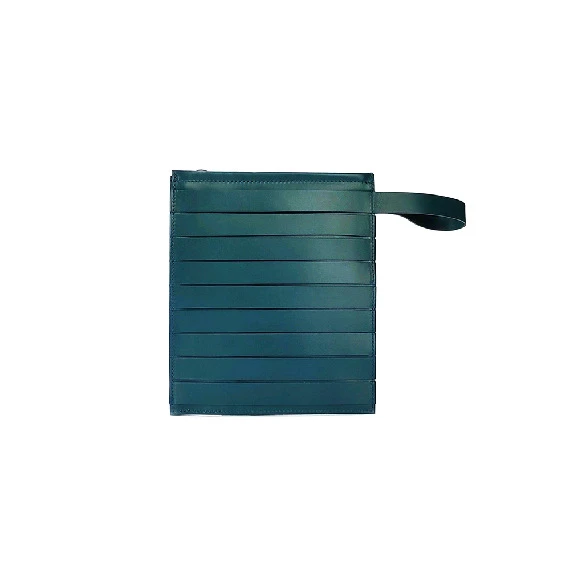 Floating collection clutch bag petrol