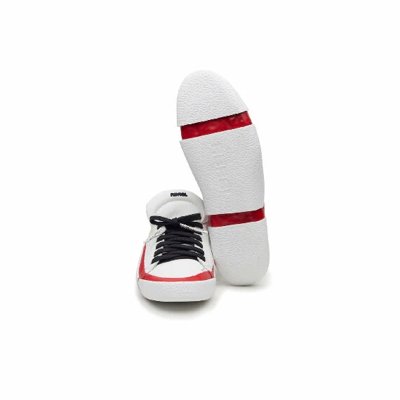 Men's white Zest shoes with red coating