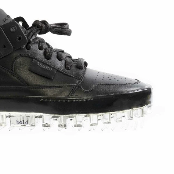 Sneakers BOLD total black da uomo con suola cristal