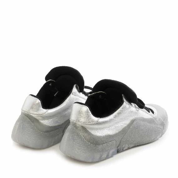 Sneakers ZEST argento da donna con suola trasparente