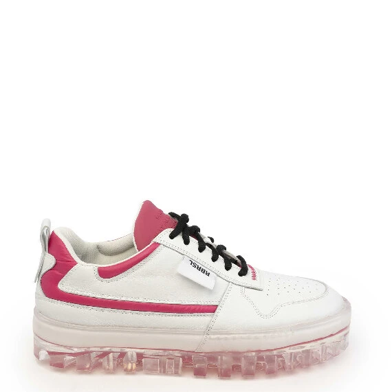 Women’s Bold pink and white low-top sneakers