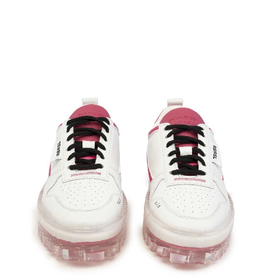 Bold sneaker bassa donna bianca e rosa
