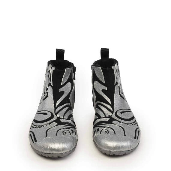 Women's silver Map mid-top shoes