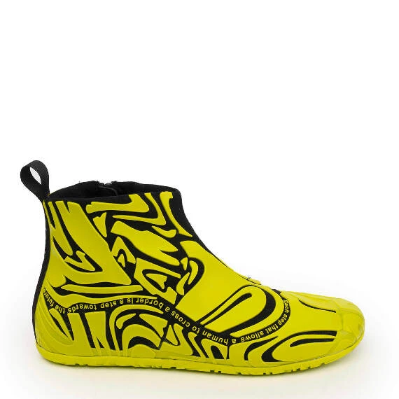 Women's yellow Map mid-top shoes