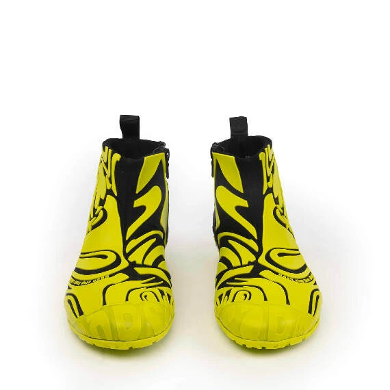 Women's yellow Map mid-top shoes