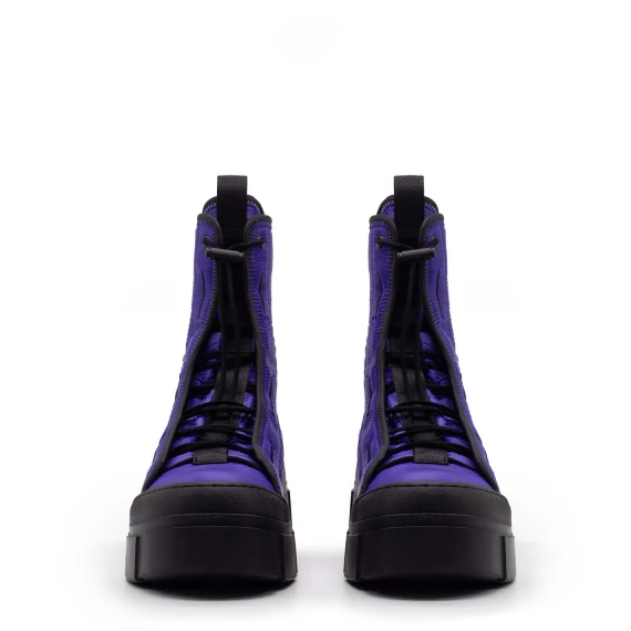 Roccia purple/black combat boots