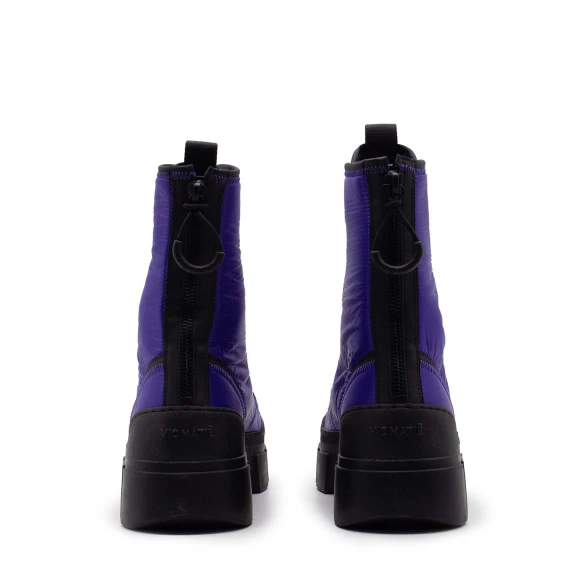 Roccia purple/black combat boots