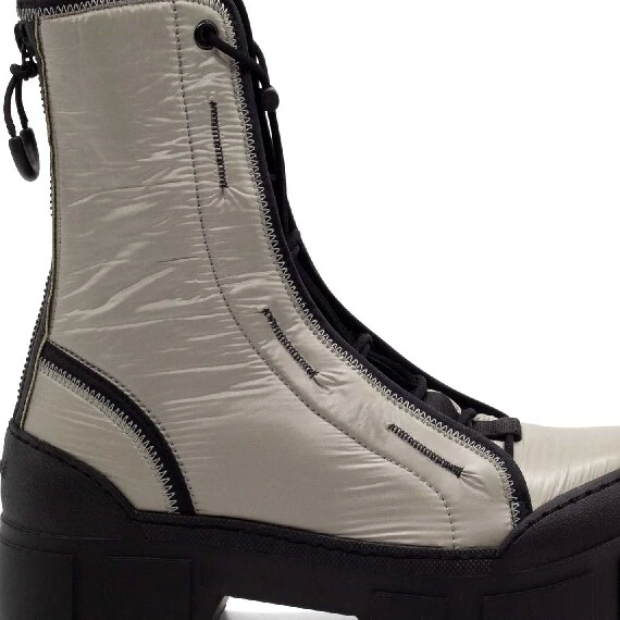 Roccia dove-grey/black combat boots