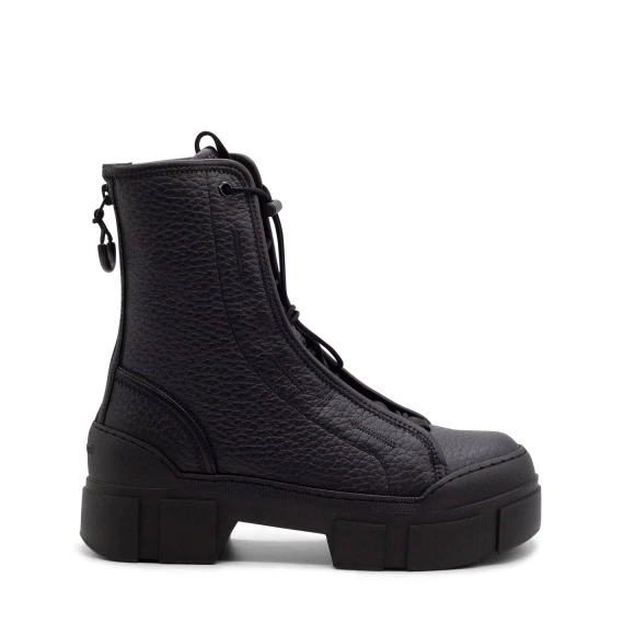 Roccia black leather combat boots 