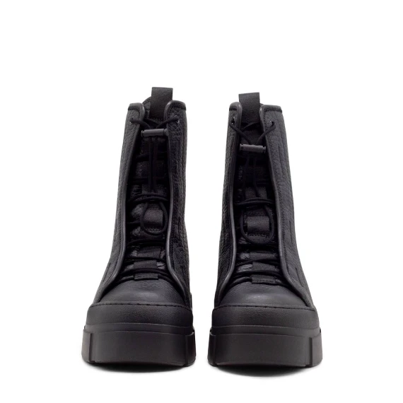 Roccia black leather combat boots 