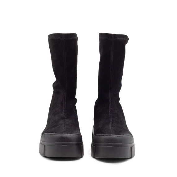 Roccia black split leather ankle boots