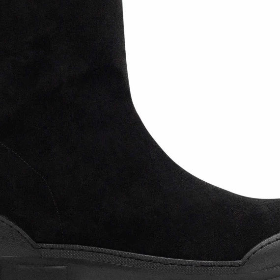 Roccia black split leather ankle boots
