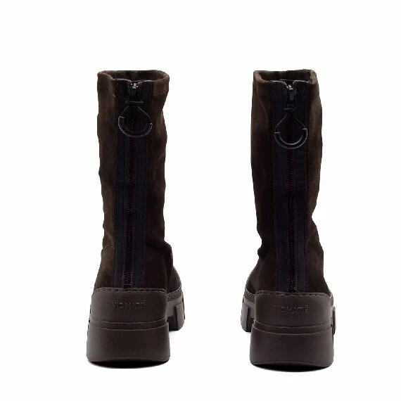 Roccia dark brown split leather ankle boots