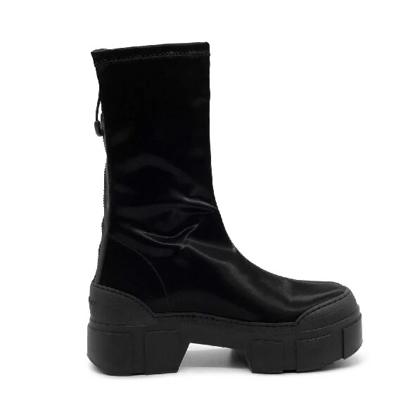 Roccia black stretchy ankle boots