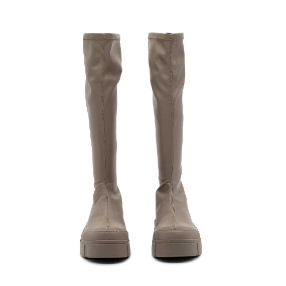 Roccia dove-grey faux leather boots