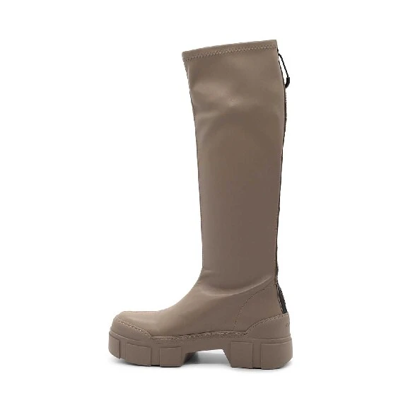 Roccia dove-grey faux leather boots