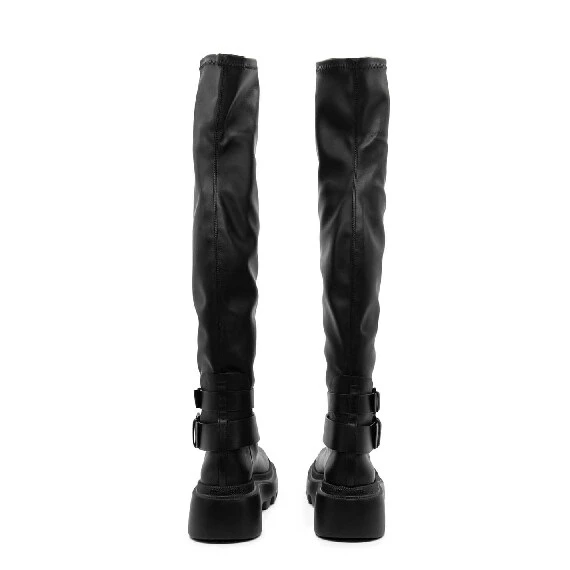 Gear black thigh-high boots