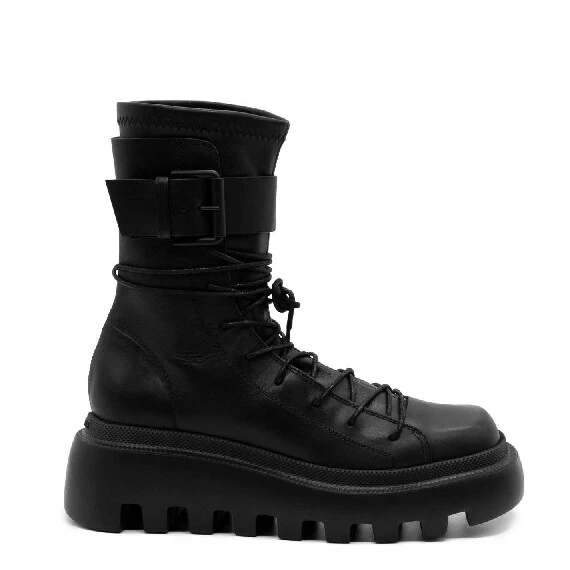 Gear black combat boots