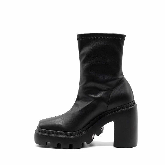 Gear Heel black faux leather ankle boots 
