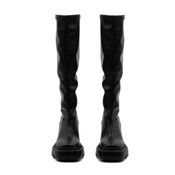 Gear Heel minimalist stretchy black boots