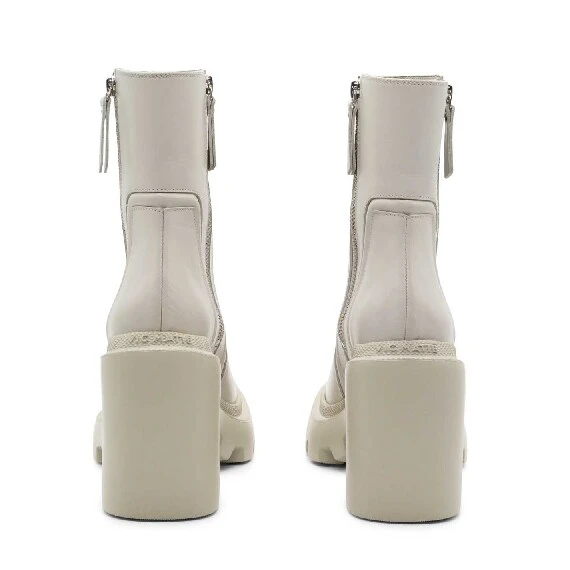 Gear Heel bone-white ankle boots 