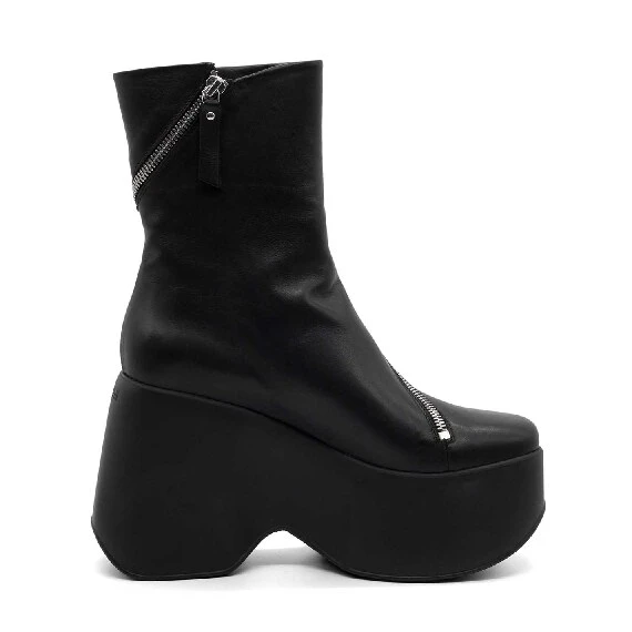 Yoko black zipped ankle boots