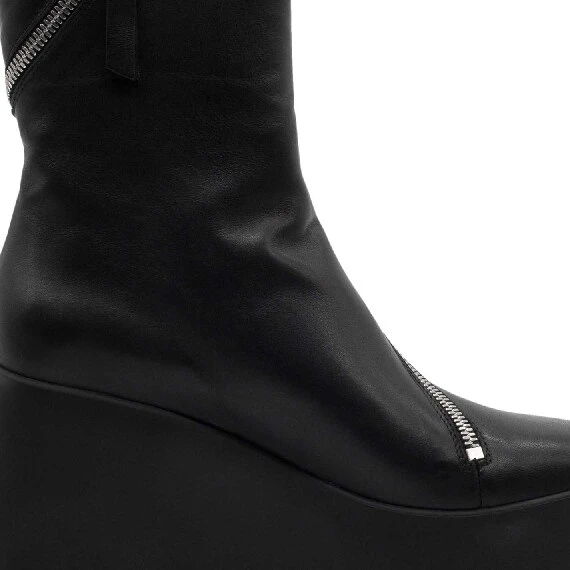 Yoko black zipped ankle boots