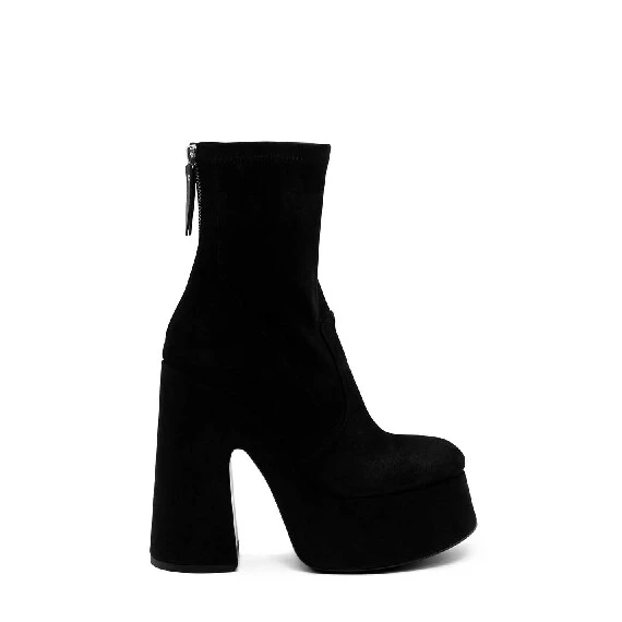 Flare black ankle boots 