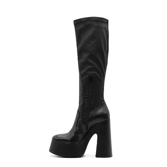 Flare black boots