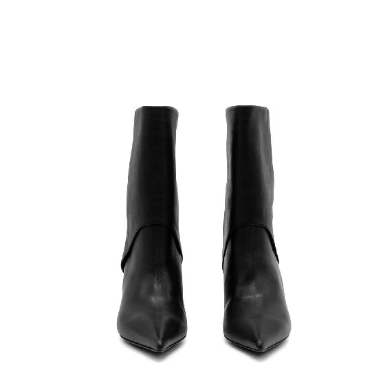 Swan black tube ankle boots