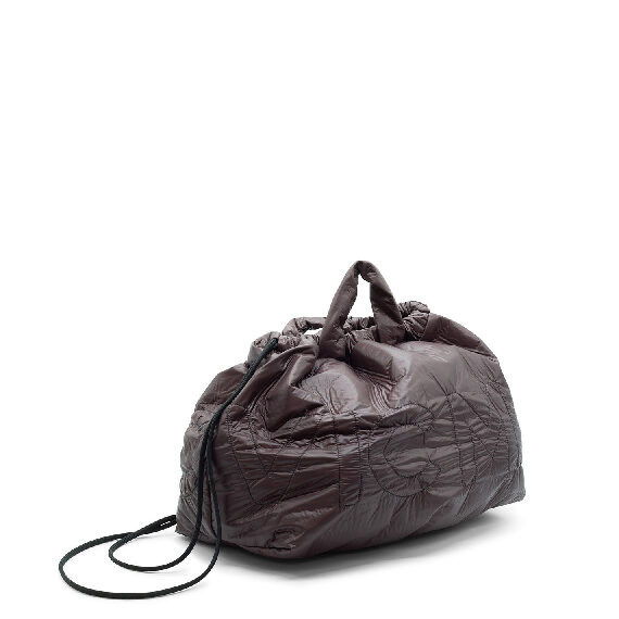 Penelope<br />Dark brown Branded Nylon Backpack Bag