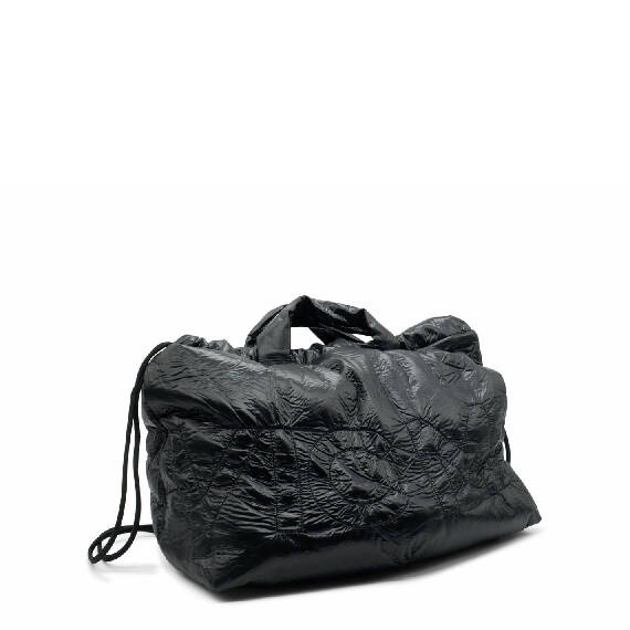 Penelope<br/>Zaino Borsa nylon nero logata 