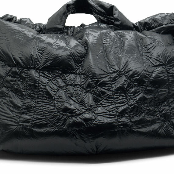 Penelope<br/>Zaino Borsa nylon nero logata 