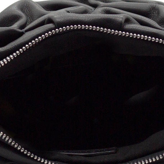 White<br />Black pouch bag with shoulder strap