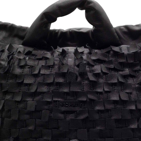 Penelope Small<br />Black midi shopper bag with fringe detail