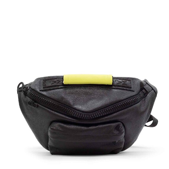 Amalia<br />Large black/lime belt bag