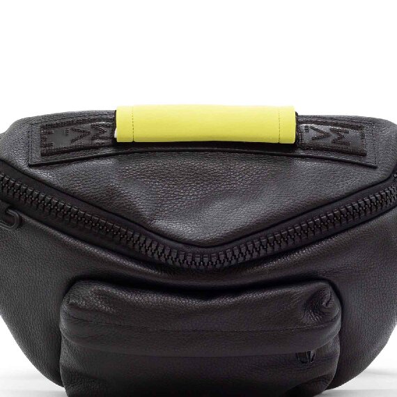 Amalia<br />Large black/lime belt bag