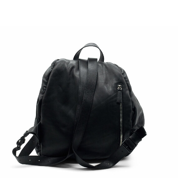 Demetra<br />Black Pleated Backpack