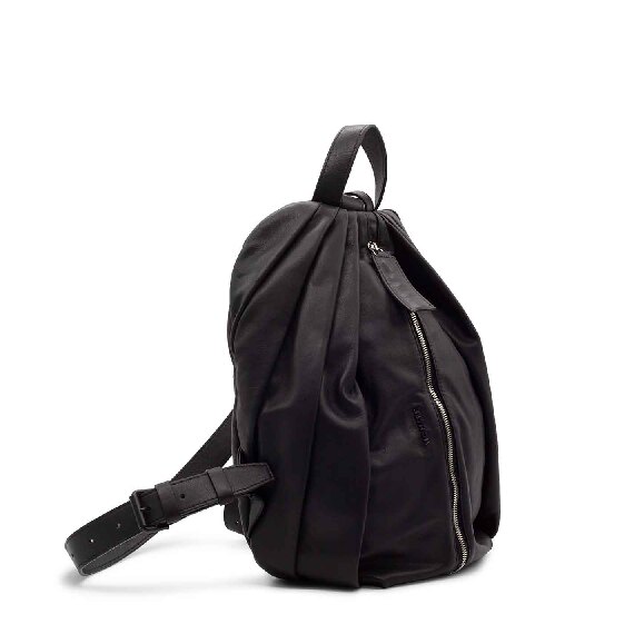Demetra<br />Black pleated backpack
