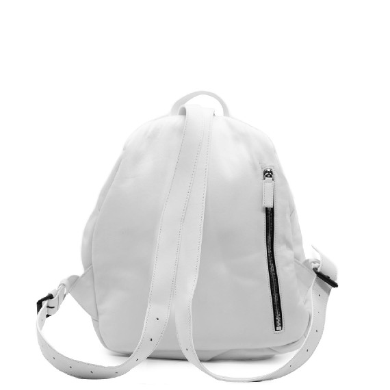 Demetra<br />White pleated backpack