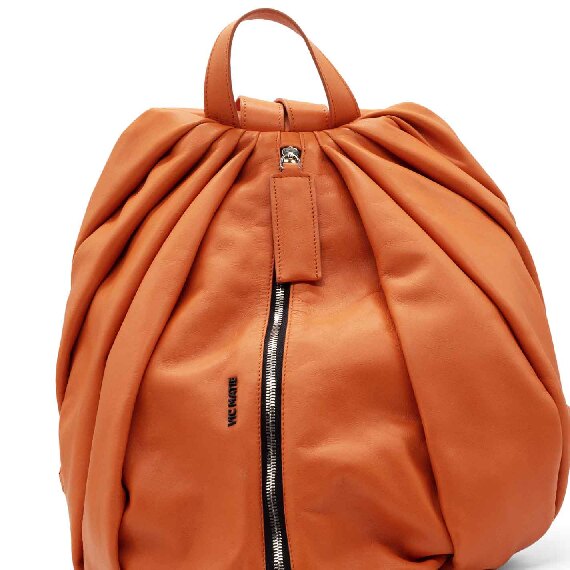 Demetra<br />Orange pleated backpack