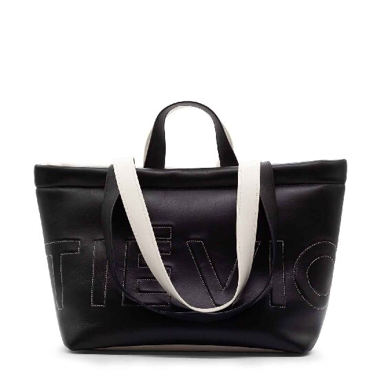 Gena<br />Large cream/black shopper bag