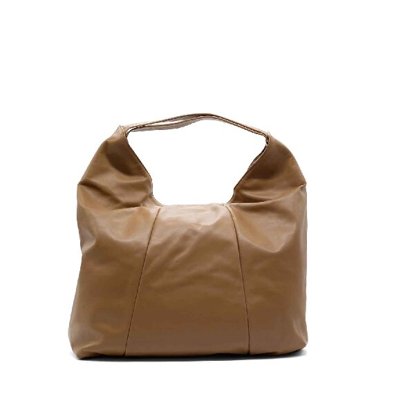 Angela<br /> large biscuit shopper bag with pleating