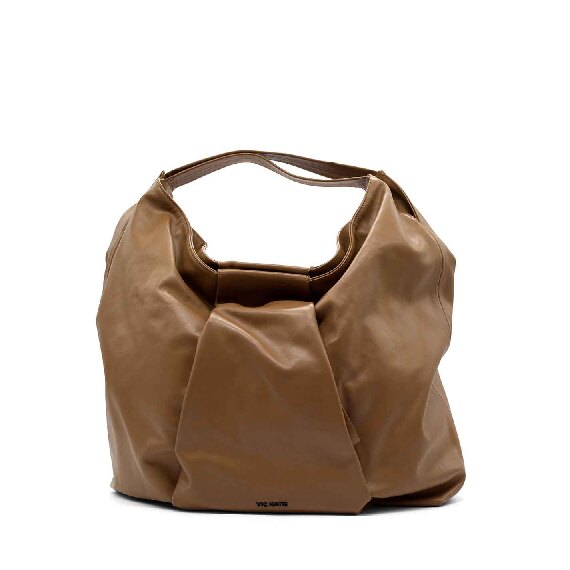 Angela<br /> large biscuit shopper bag with pleating
