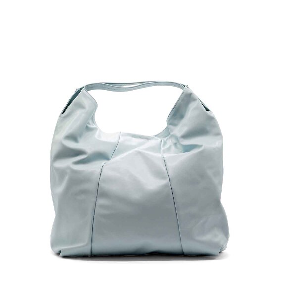 Angela<br /> large sky-blue shopper bag with pleating