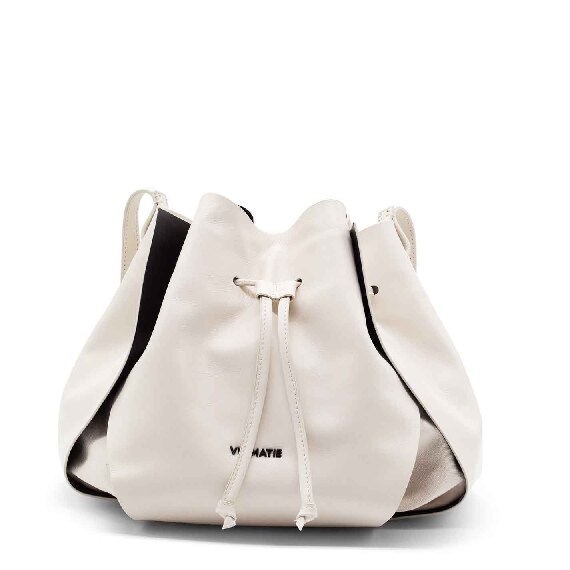 Ginevra<br /> cream/black panel bucket bag