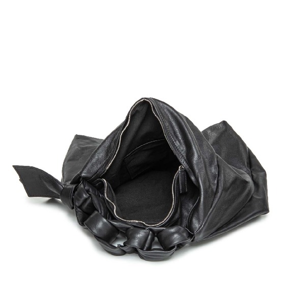 Margareth<br />large black panel shopper bag