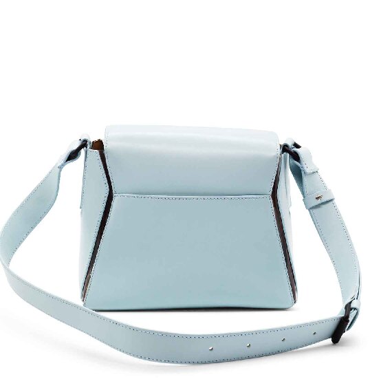 Sofia big pvc<br /> sky-blue/transparent 3D hexagon shoulder bag