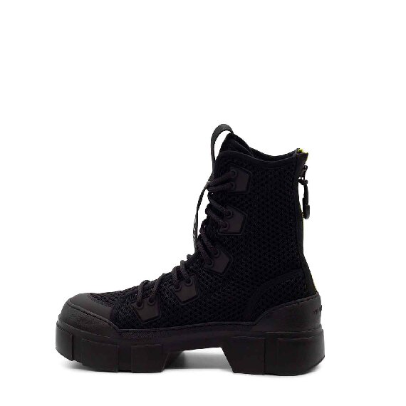 Roccia black trekking mesh combat boots